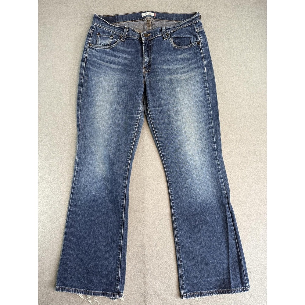 Levi's 529 Curvy Bootcut Jeans Womens 14 Medium Wash Blue Mid Rise Stretch Denim